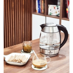 Ấm Siêu Tốc Thủy Tinh Công suất 2200W Sôi Nhanh, 1,8L Kalpen KK66