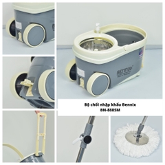 Bộ Chổi Lau Nhà Nhập Khẩu Bennix Thailand BN-888SM, Tặng kèm chai xịt