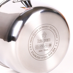 Quánh Inox 304 Đúc Liền Khối Kalpen Emer EM16 - 16Cm