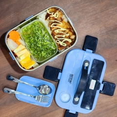 Hộp cơm giữ nhiệt, hâm nóng, Thìa rĩa inox Bennix Thailand  BN-88i