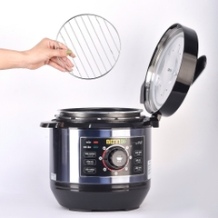 Nồi Áp Suất Điện Dạng Cơ, Lòng Niêu 6L Bennix BN-60P, Bảo Hành 1 Năm