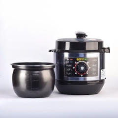 Nồi Áp Suất Điện Dạng Cơ, Lòng Niêu 6L Bennix BN-60P, Bảo Hành 1 Năm
