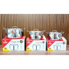 Nồi Lẻ Inox 304 Liền đáy Kalpen Kampfer KF18/KF20/KF24, Bảo hành 30 năm