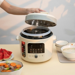 Nồi áp suất điện tử lòng nồi inox dung tích 6L Kalpen P5, Bảo hành 2 năm