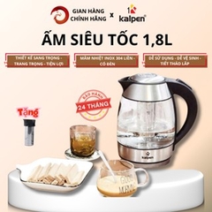 Ấm Siêu Tốc Thủy Tinh Công suất 2200W Sôi Nhanh, 1,8L Kalpen KK66
