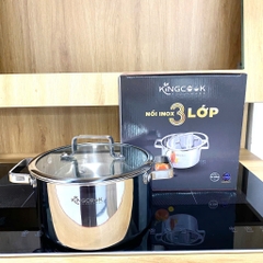 Nồi lẻ inox 304 Liền Khối bảo hành 20 năm KINGCOOK KPS1780-16/ 18/ 20/ 24