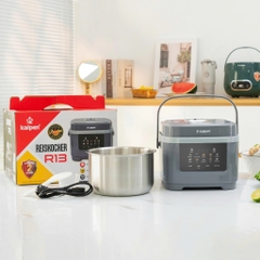Nồi nấu đa năng lòng nồi inox 304 dung tích 1,8L, 10 chế độ nấu KALPEN R13, Bảo hành 2 năm