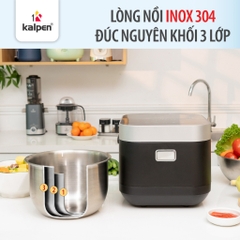 Nồi cơm điện cao tần lòng nồi inox 304 liền khối 1,8L KALPEN R14- 1250W, Bảo hành 2 năm