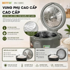Nồi cơm điện lòng niêu, Quai xách 1,2L BENNIX BN-120RC, Bảo hành 1 năm