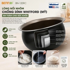 Nồi cơm điện lòng niêu, Quai xách 1,2L BENNIX BN-120RC, Bảo hành 1 năm
