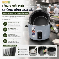 Nồi cơm điện dung tích lớn 5,6L-10L cho quán xá, nhà hàng BENNIX BN-560RC/ 100RC, Bảo hành 12 tháng