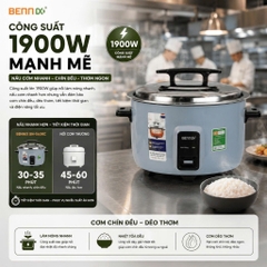 Nồi cơm điện dung tích lớn 5,6L-10L cho quán xá, nhà hàng BENNIX BN-560RC/ 100RC, Bảo hành 12 tháng