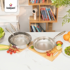 Chảo inox đáy liền chống dính tự thân vân Kim Cương KALPEN SA20/ SA24/ SA26/ SA28
