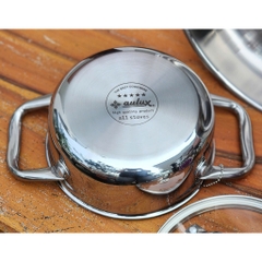 Bộ nồi 4 món inox 304 liền khối, 3 nồi 16-20-24cm và 1 chảo 26cm AULUX PS3-04