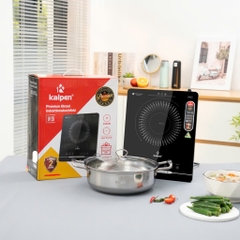 Bếp từ đơn cảm ứng tặng kèm nồi lẩu inox 30cm KALPEN IK7/ IK9- 2000W, Bảo hành 2 năm
