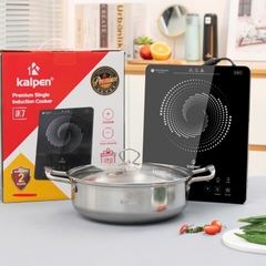 Bếp từ đơn cảm ứng tặng kèm nồi lẩu inox 30cm KALPEN IK7/ IK9- 2000W, Bảo hành 2 năm