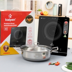 Bếp từ đơn cảm ứng tặng kèm nồi lẩu inox 30cm KALPEN IK7/ IK9- 2000W, Bảo hành 2 năm