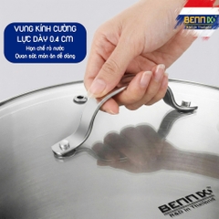 Nồi luộc gà inox 5 đáy cao thành size 26-30cm BENNIX BN-26SS/ 30SS