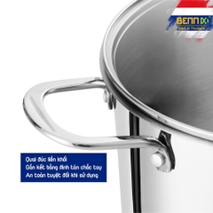 Nồi luộc gà inox 5 đáy cao thành size 26-30cm BENNIX BN-26SS/ 30SS
