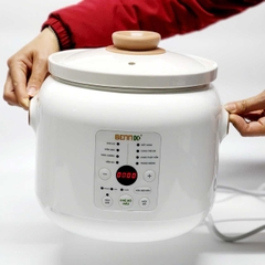 Nồi Nấu Chậm Điện Tử Lõi Sứ Hầm Cháo cho bé 8 chức năng, Bennix BN-30SLC Bảo hành 2 Năm