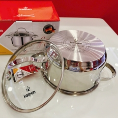 Nồi Lẻ Inox 5 đáy Đủ Kích Cỡ Kalpen Lermat L16S-L18-L20-L24-16/18/20/24Cm