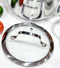 Bộ nồi inox 5 đáy KingcooK - KPS1750, Size 16-20-24Cm