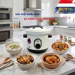 Nồi Nấu Chậm Hầm Cháo cho bé, hầm gà, kho cá..Bennix BN-10Baby,Dung tích 1L
