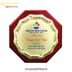 Bảng vinh danh bát giác cao cấp 25cm