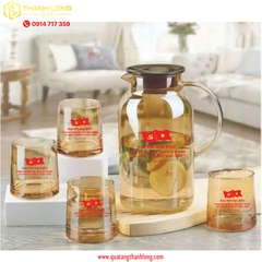 Bộ ly ấm thủy tinh quà tặng Đại hội