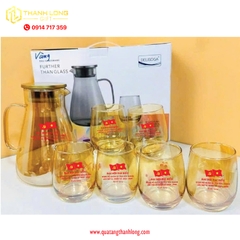 Bộ ly ấm thủy tinh quà tặng Đại hội