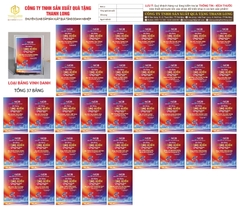 Bảng vinh danh thủy tinh màu bạc
