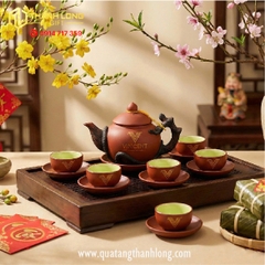Bộ ấm chén sứ - in logo theo yêu cầu