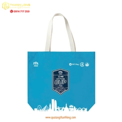 Túi vải canvas màu xanh dương (40x35x10)