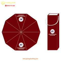 Dù 10 nan tự động hai chiều in logo theo yêu cầu