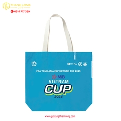 Túi vải canvas màu xanh dương (40x35x10)