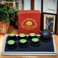 Bộ ấm chén sứ nâu