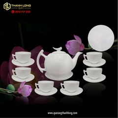 Bộ ấm chén sứ mộc