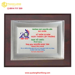 Bảng Vinh Danh Bạc Cao Cấp