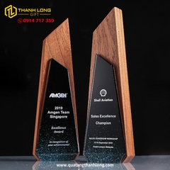 Cúp Pha Lê Áp Gỗ