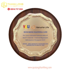 Bảng Vinh Danh Đĩa Tròn Vàng Cao Cấp