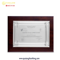 Bảng Vinh Danh Kim Loại Màu Bạc Cao Cấp