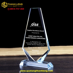 Kỷ Niệm Chương Pha Lê Ngang Đầu 20cm