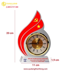 Kỷ Niệm Chương Pha Lê - Biểu Trưng Đồng Hồ Để Bàn