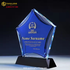 Kỷ niệm chương pha lê ngôi sao tím 16cm