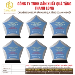 Kỷ niệm chương pha lê ngôi sao tím 16cm