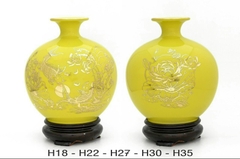 Bình gốm sứ in logo Đại Hội
