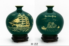 Bình gốm sứ in logo Đại Hội