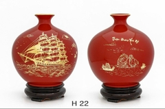 Bình gốm sứ in logo Đại Hội