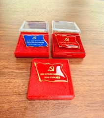 Hộp nhựa đựng huy hiệu (7x9x2cm) nhung đỏ