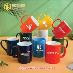 Ly sứ màu in logo
